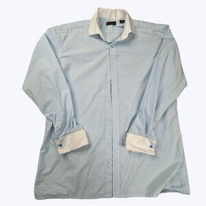 Steven Land Men's‎ French Cuff Shirt Size 17.5 Long Sleeve